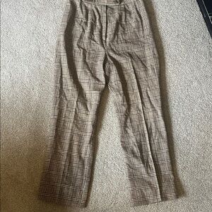 Vintage Pendleton Wool Brown/Tan Tartan Plaid High Waist Trousers, 4